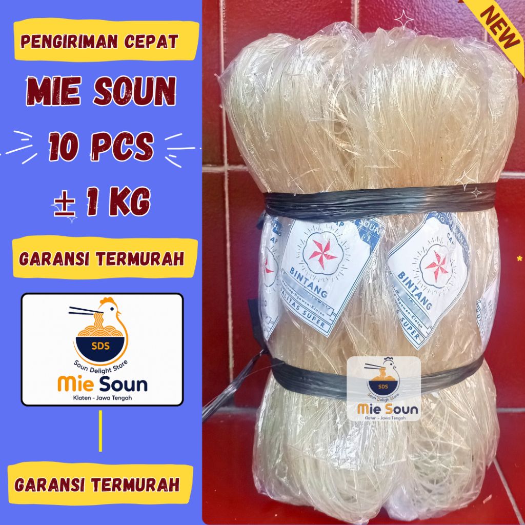 Mie Soun Cap Bintang Berat ±1Kg